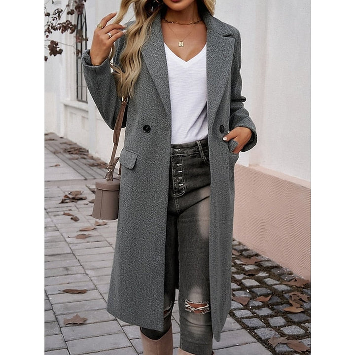 Women's Tailored Longline Coat, front view 2