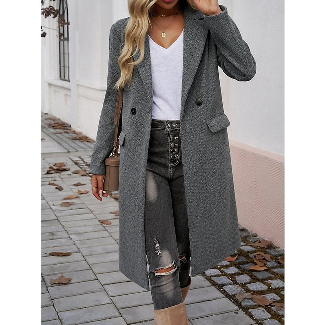 Women's Tailored Longline Coat, front view 3
