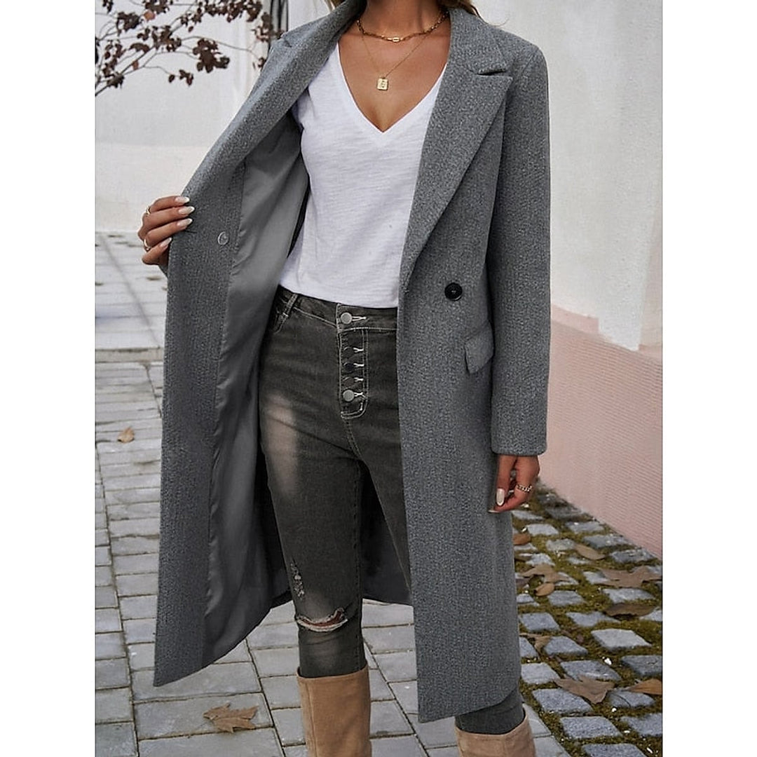 Women's Tailored Longline Coat, front view 4