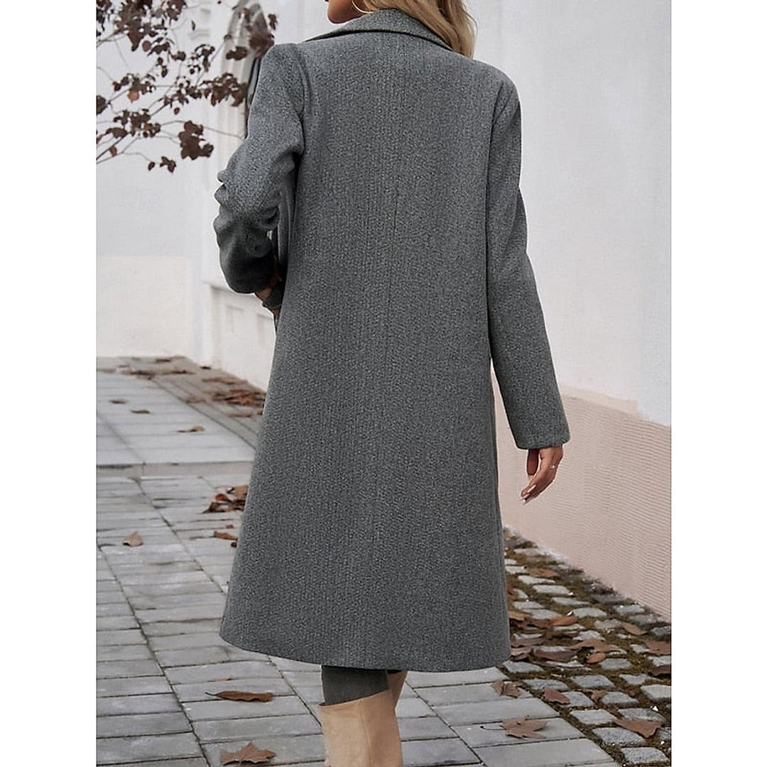 Women's Tailored Longline Coat, detail view