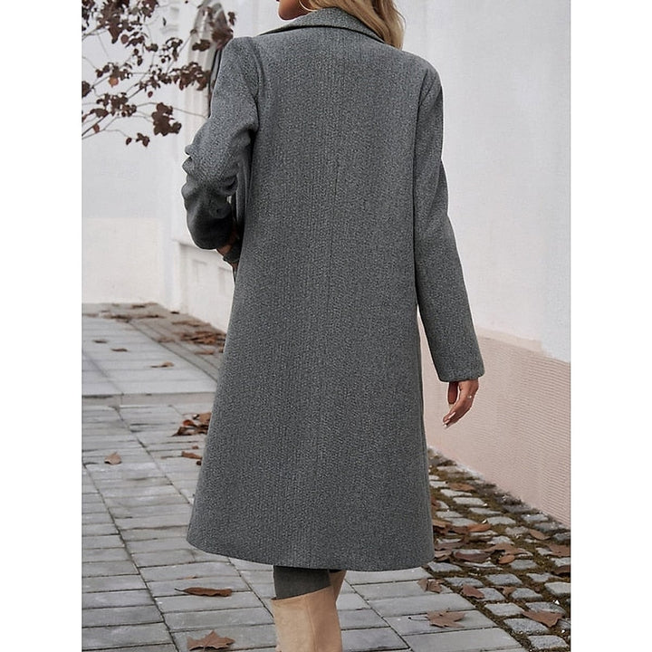 Women's Tailored Longline Coat, detail view