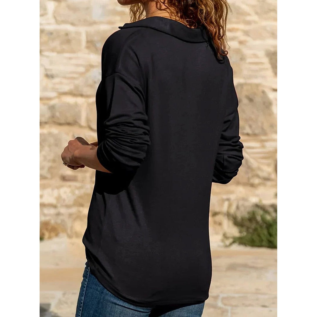 Women's Half Zip Sweater, back view