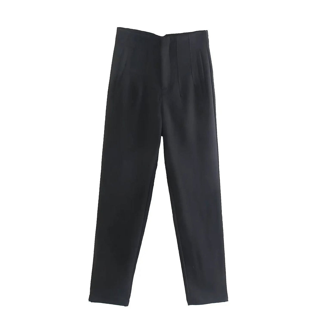Women's Black Dress Pants, front view 4
