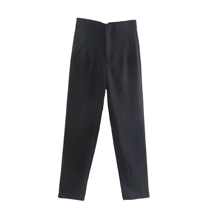 Women's Black Dress Pants, front view 4