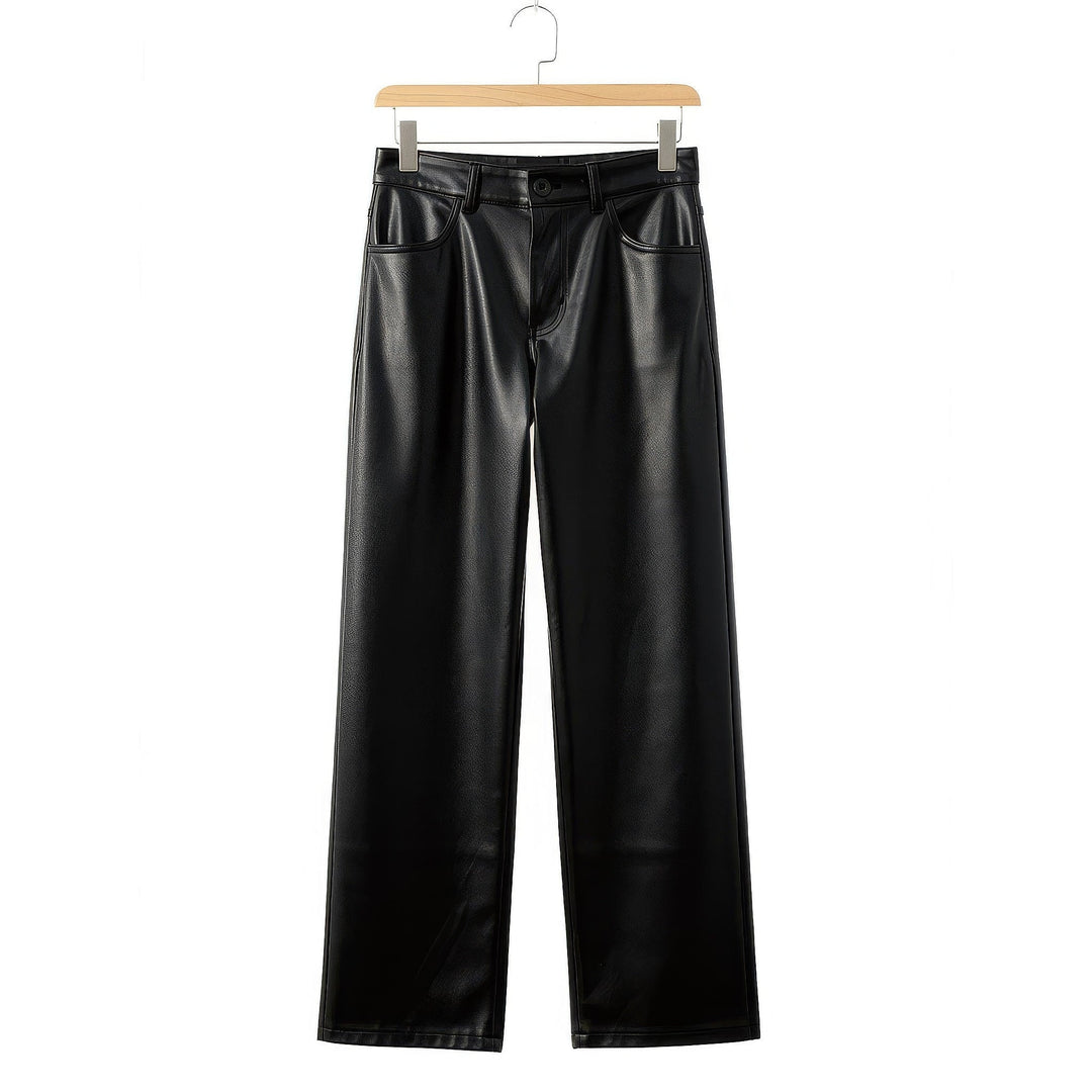 Women's Faux Leather Pants, front view