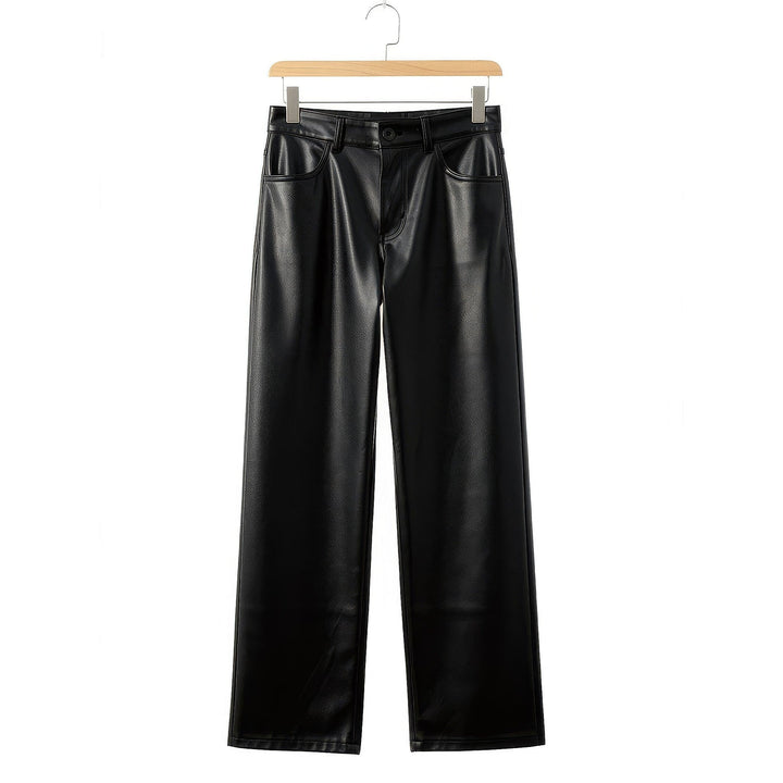 Women's Faux Leather Pants, front view