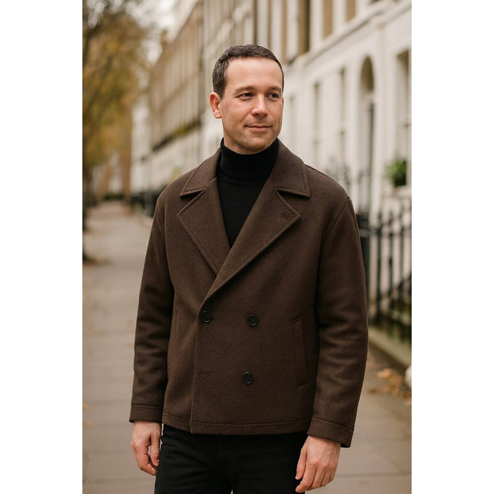 Men's Pea Coat, front view