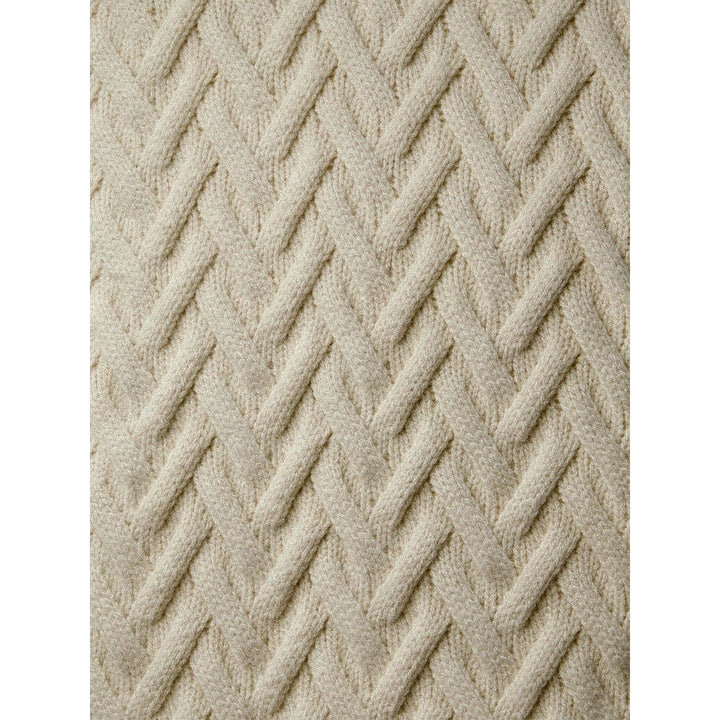Women's Cropped Cable Knit Sweater, detail view