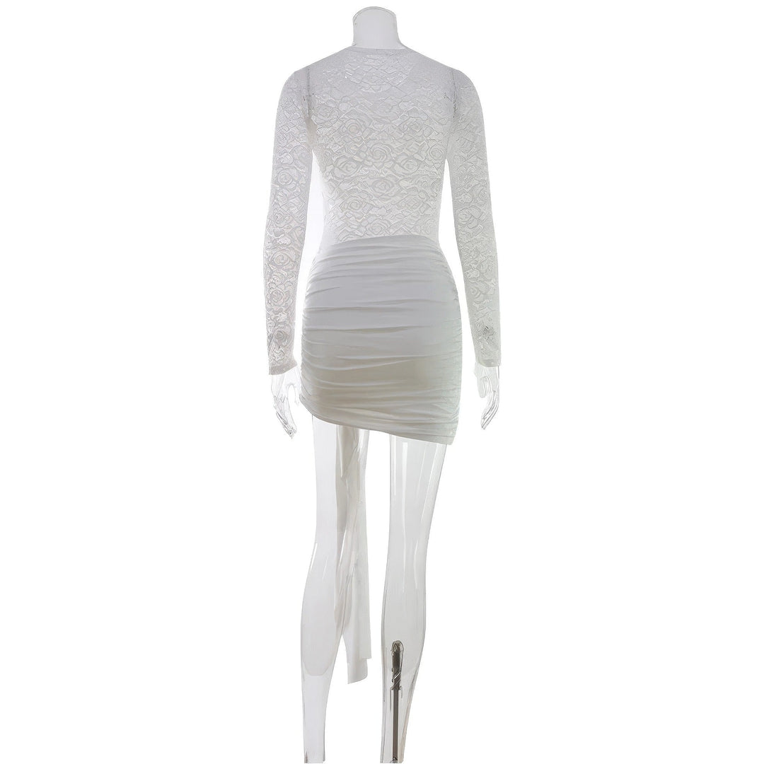 Women's Lace Mini Dress, back view