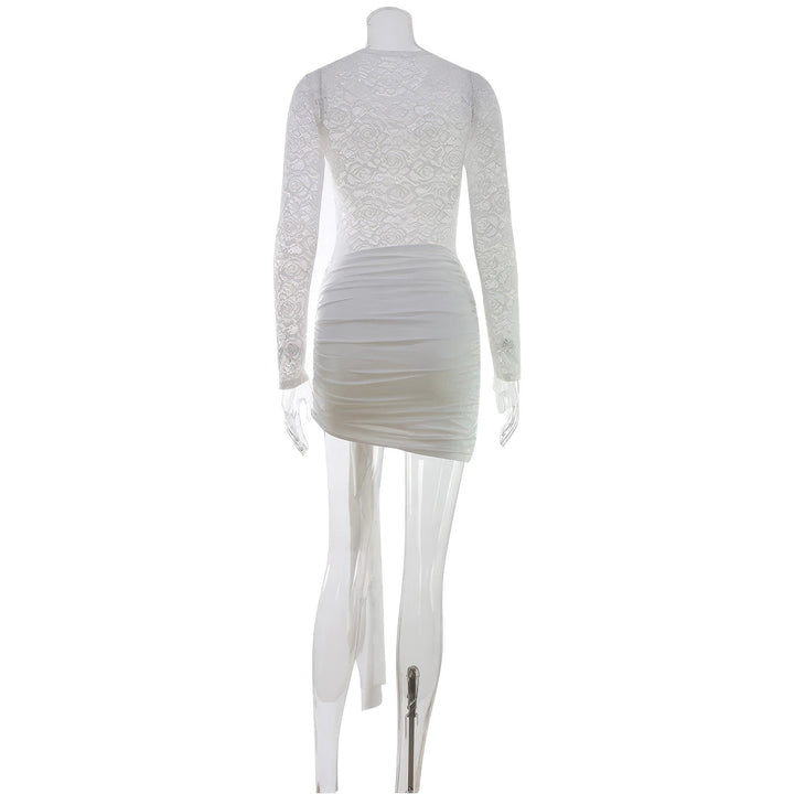 Women's Lace Mini Dress, back view