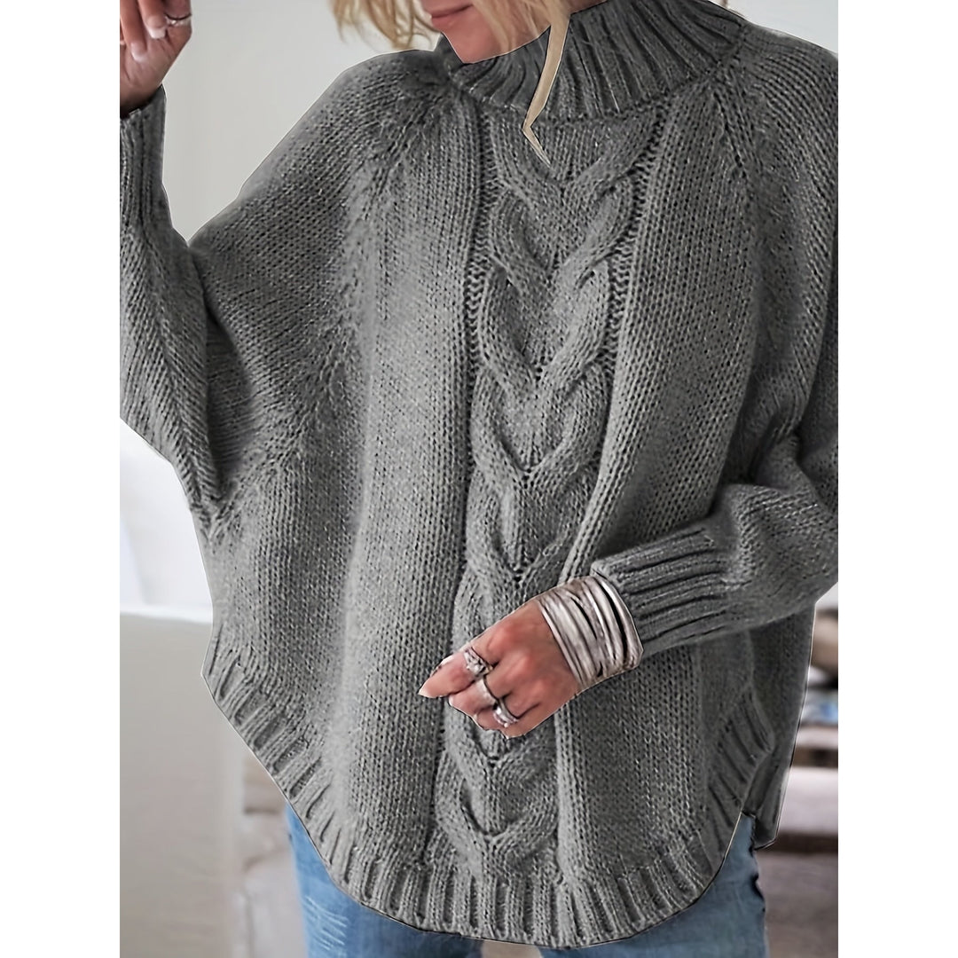 Women's Cable Knit Sweater, front view