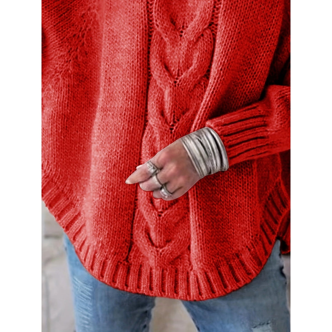 Women's Cable Knit Sweater, detail view 6