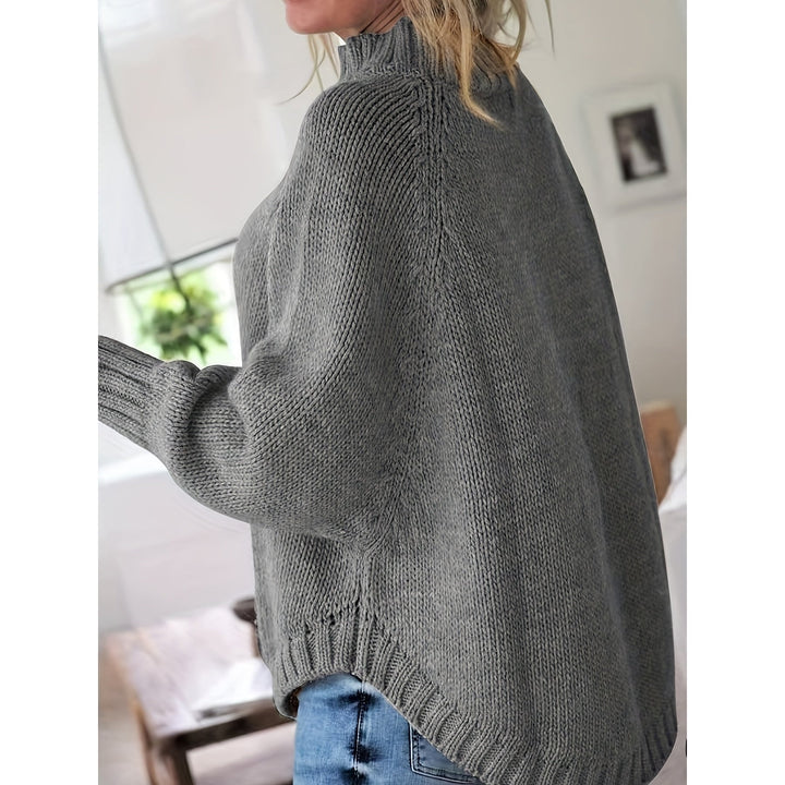 Women's Cable Knit Sweater, back view