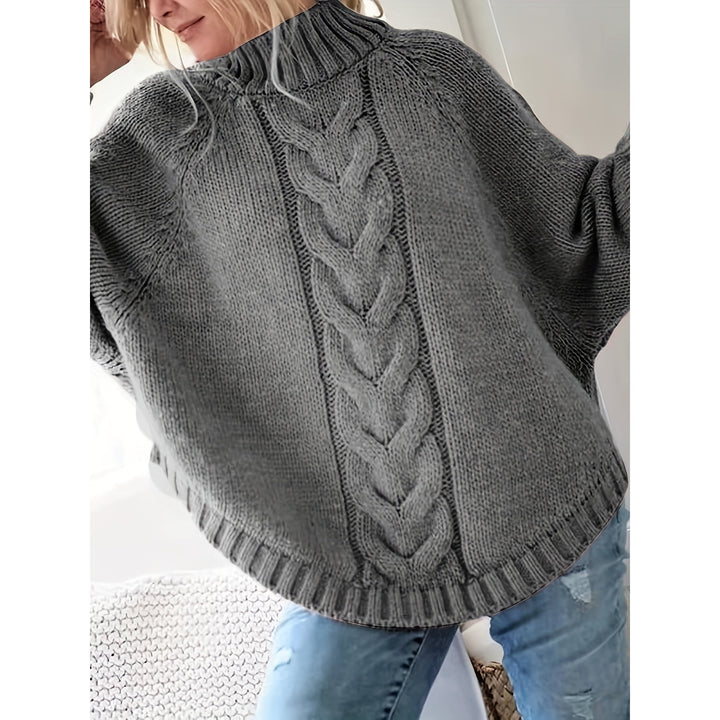 Women's Cable Knit Sweater, front view 2