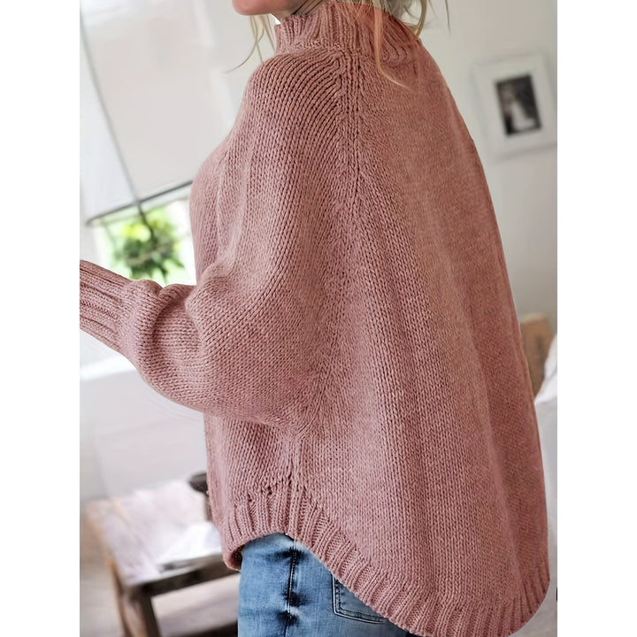 Women's Cable Knit Sweater, back view 2