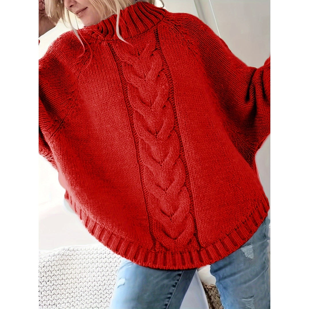 Women's Cable Knit Sweater, detail view 4