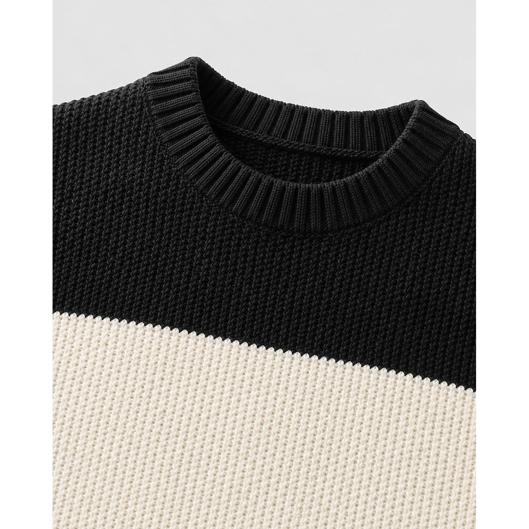 Men's Striped Sweater, detail view