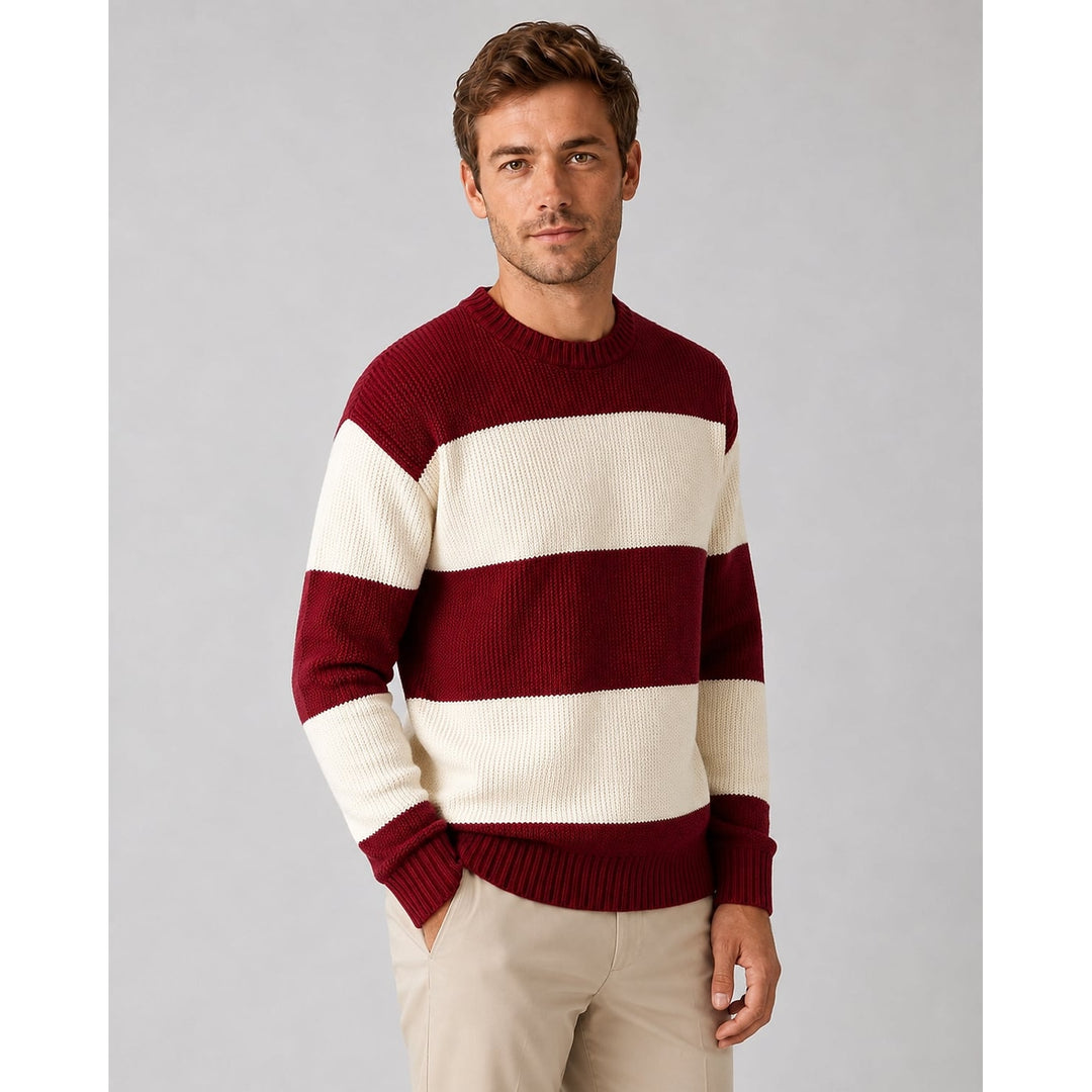Men's Striped Sweater, detail view 2