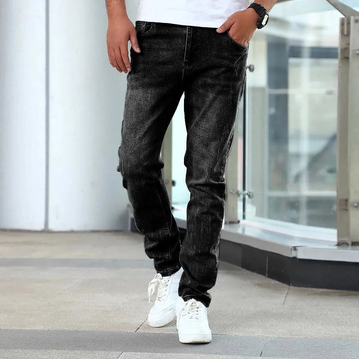 Men's Slim Fit Tapered Jeans, front view 2