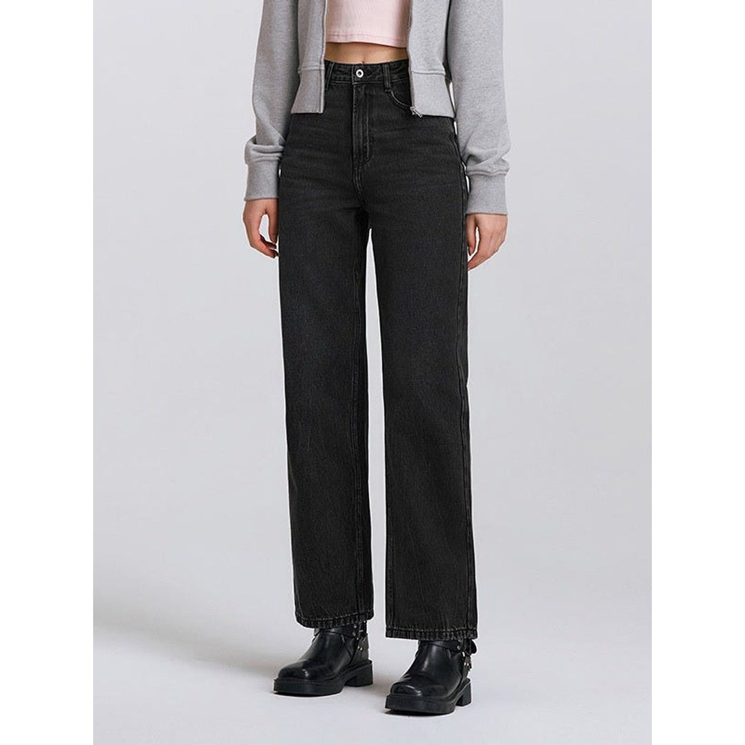 Women's Straight Leg Jeans, front view 3