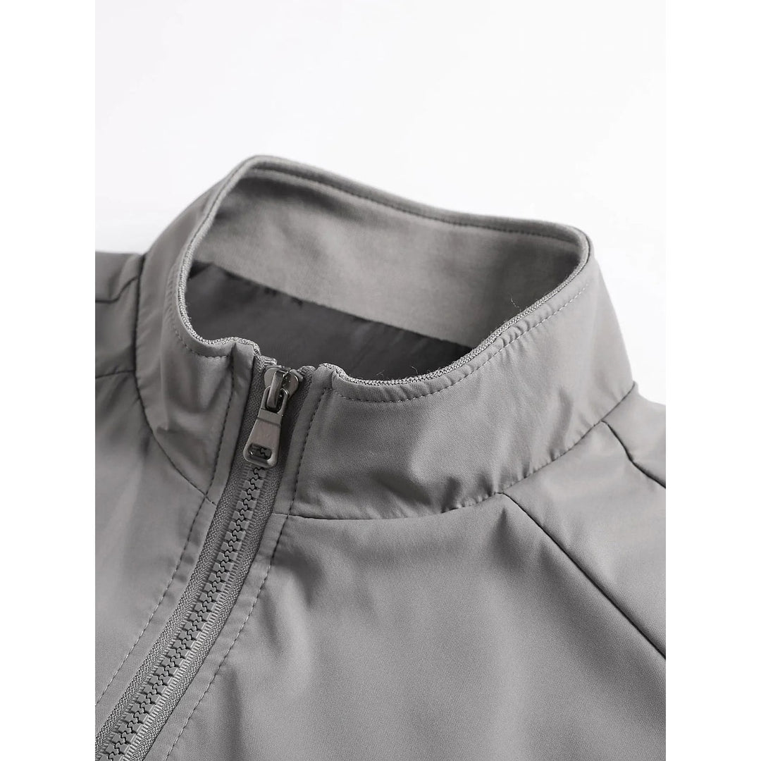 Men's Stand Collar Jacket, detail view