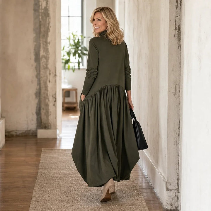 Women's High Neck Maxi Dress, detail view 3