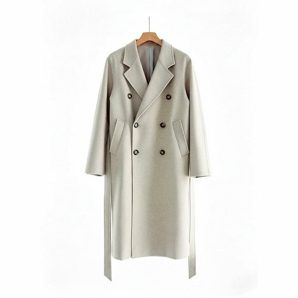 Women's Belted Wool Maxi Coat, front view