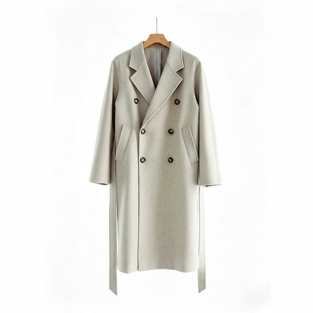 Women's Belted Wool Maxi Coat, front view