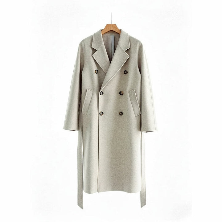 Women's Belted Wool Maxi Coat, front view
