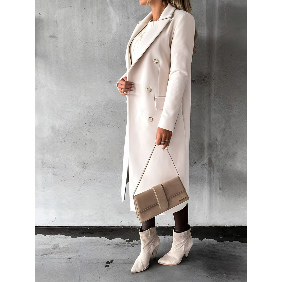 Women's Long Coat, front view 2