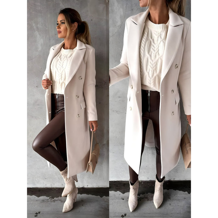 Women's Long Coat, front view 3