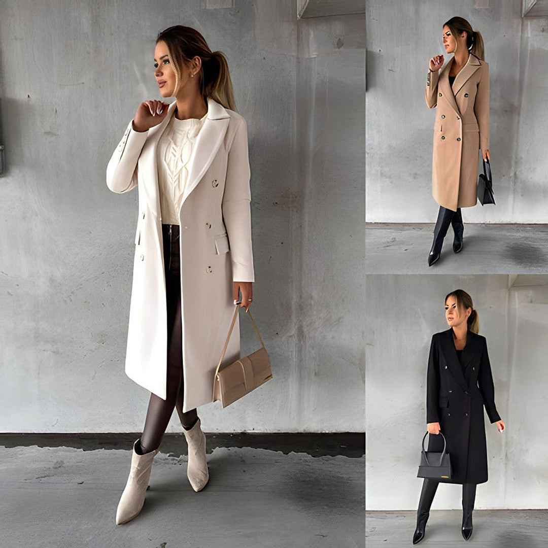 Women's Long Coat, front view 4