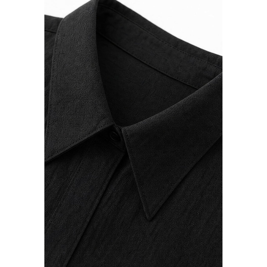 Women's Belted Maxi Shirt Dress, detail view 5