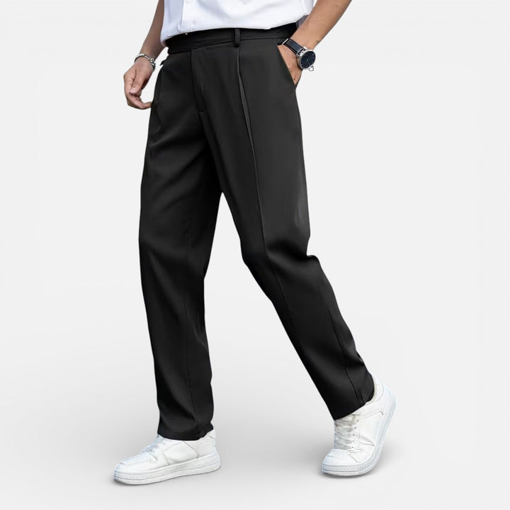 Men's Dress Pants in Black, front view