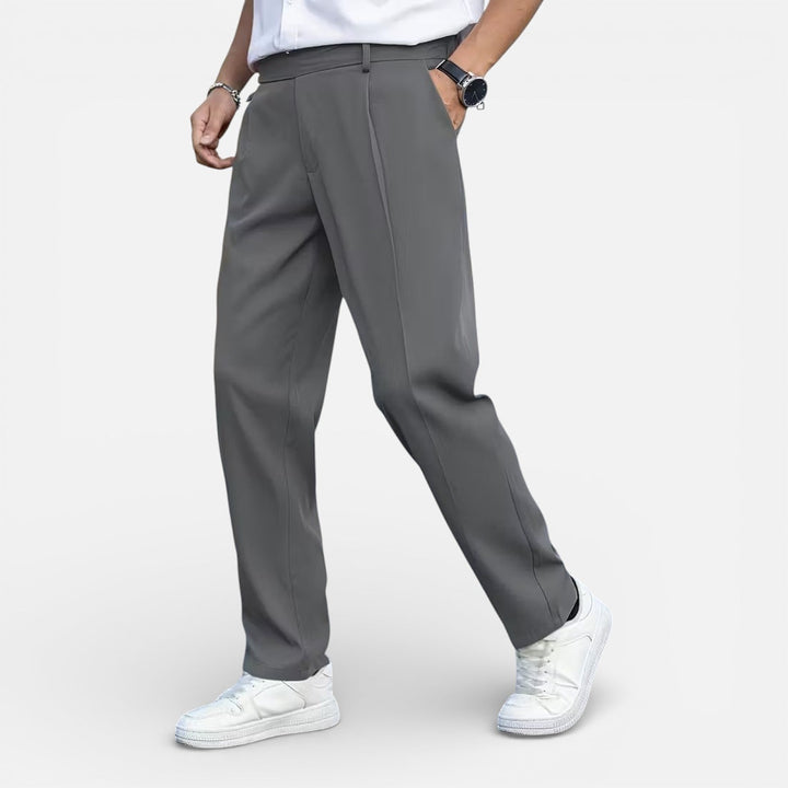 Men's Dress Pants in Gray, front view