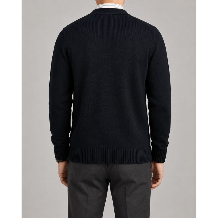 Men's Cable Knit Cardigan, back view