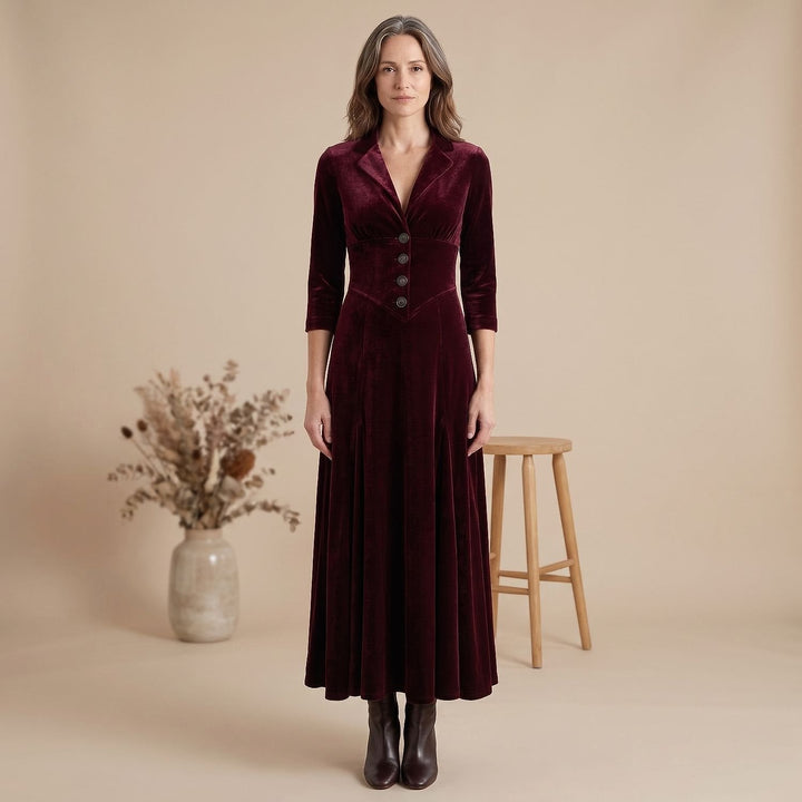 Women's Velvet Blazer Dress, front view