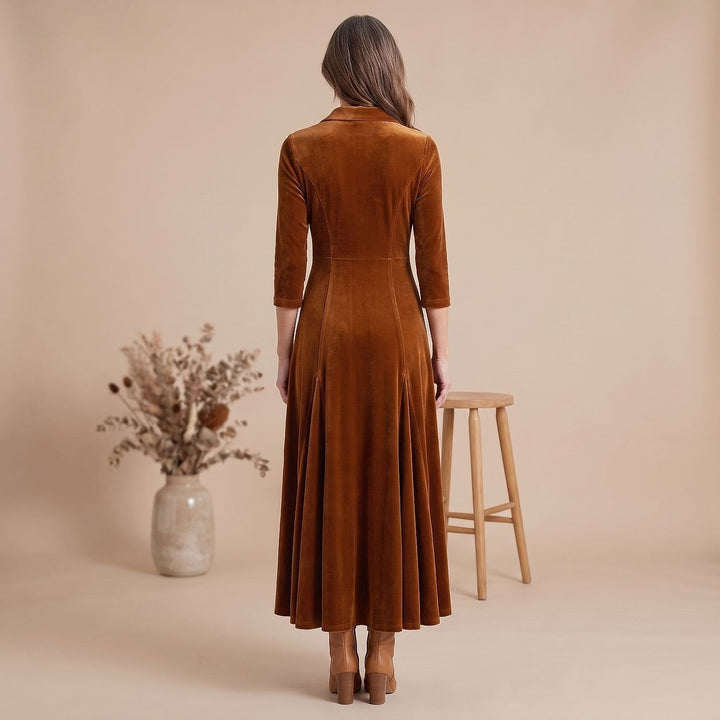 Women's Velvet Blazer Dress, back view