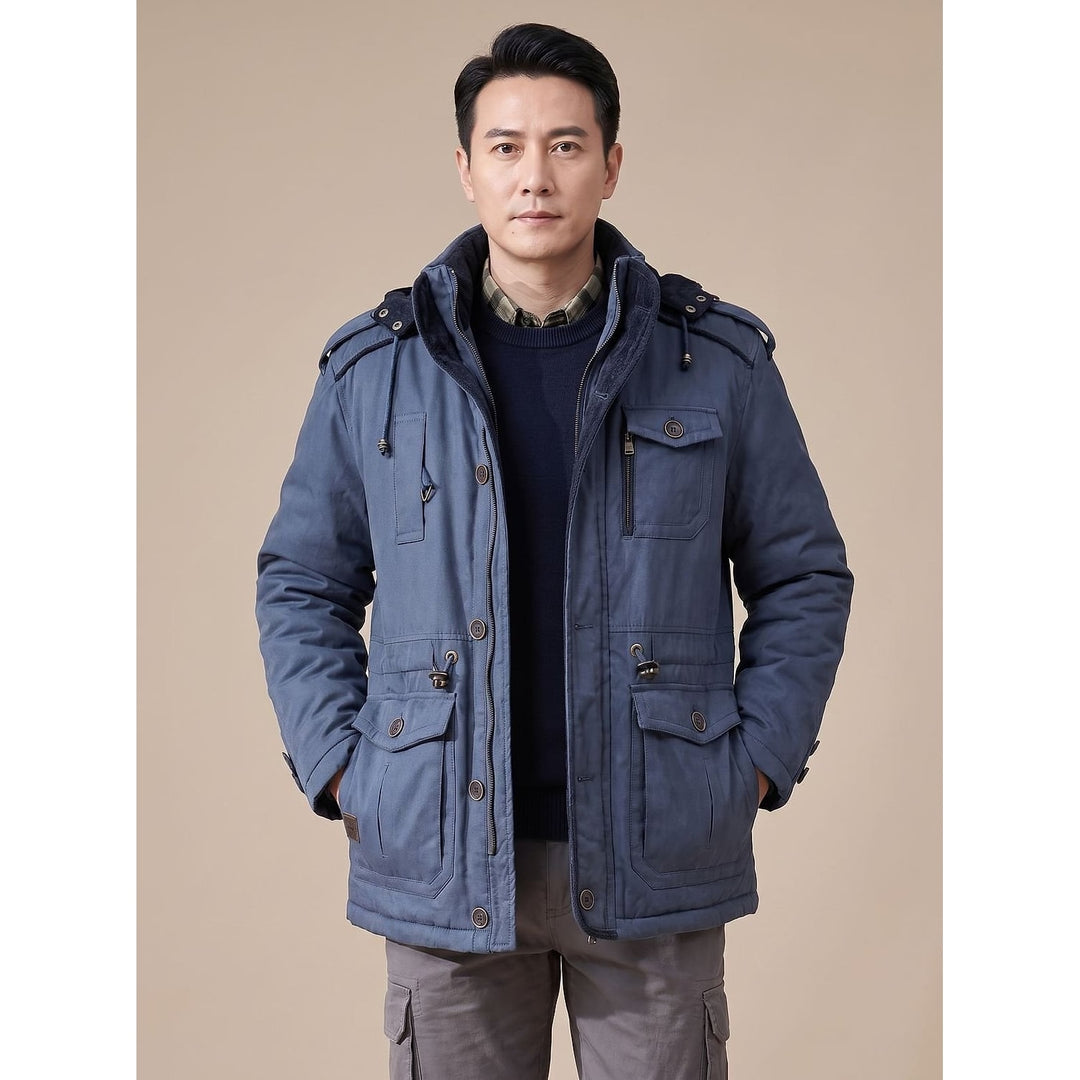 Men's Parka Jacket, front view 3