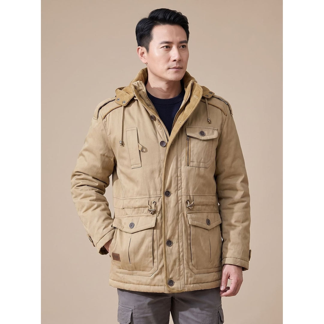 Men's Parka Jacket, front view 4