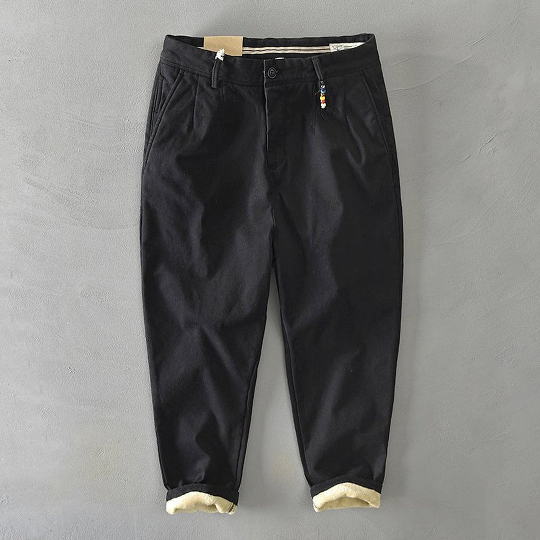 Men’s Chino Pants in Black, front view