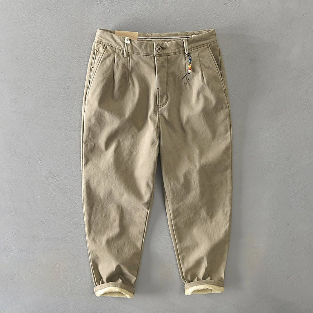 Men’s Chino Pants in Beige, front view
