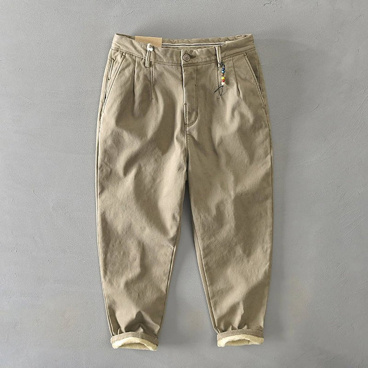 Men’s Chino Pants in Beige, front view
