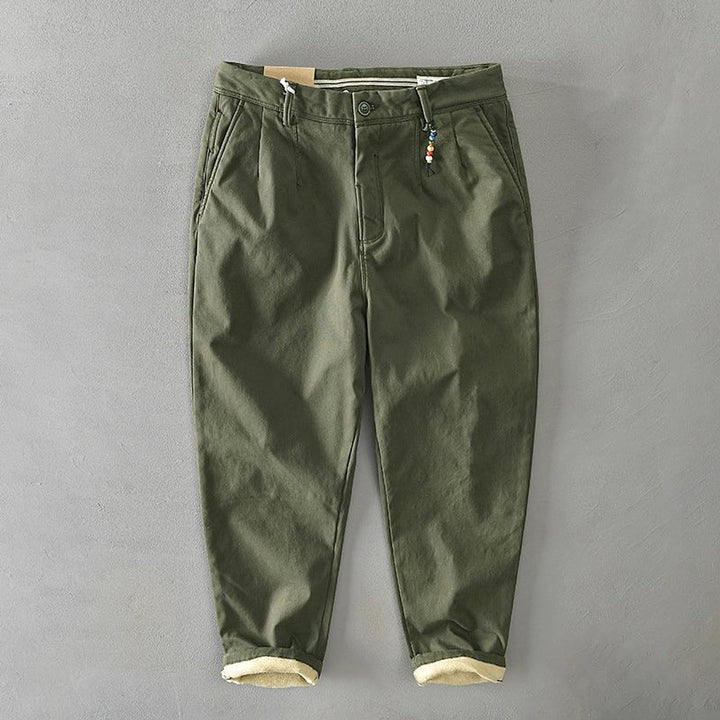 Men’s Chino Pants in Green, front view