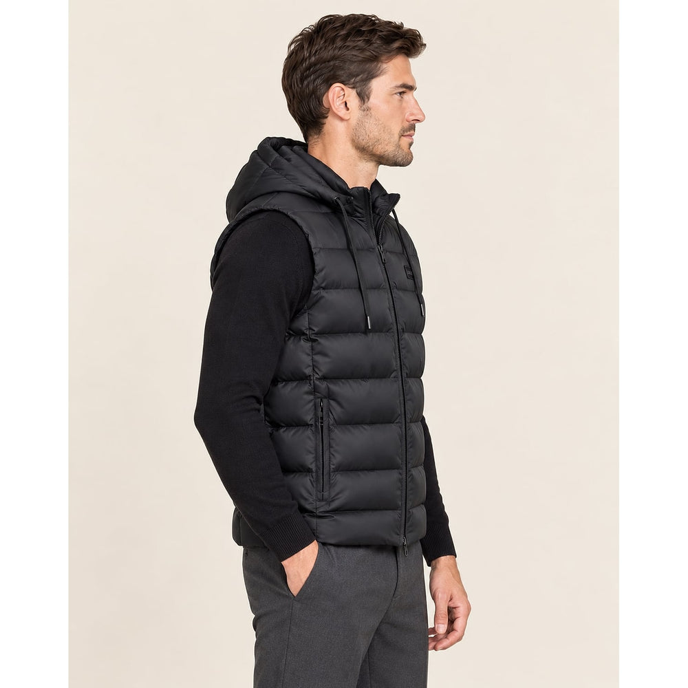 Men's Hooded Puffer Vest, side view