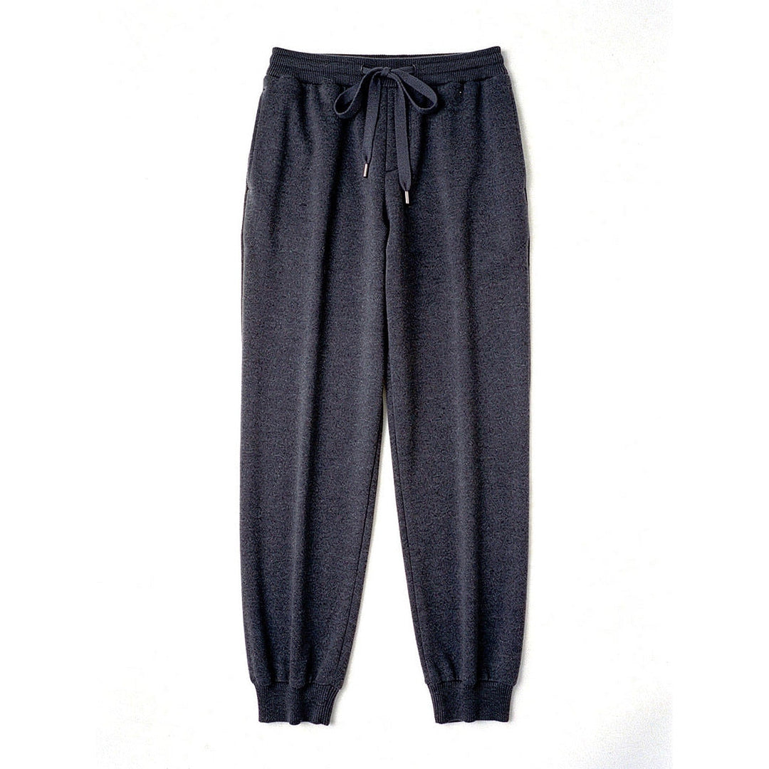 Women's Merino Wool Pants in Charcoal, front view