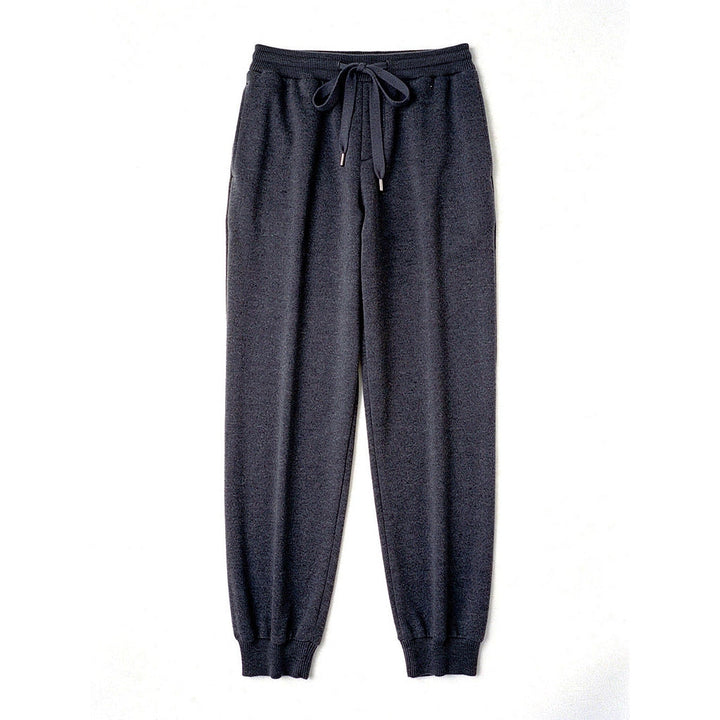 Women's Merino Wool Pants in Charcoal, front view