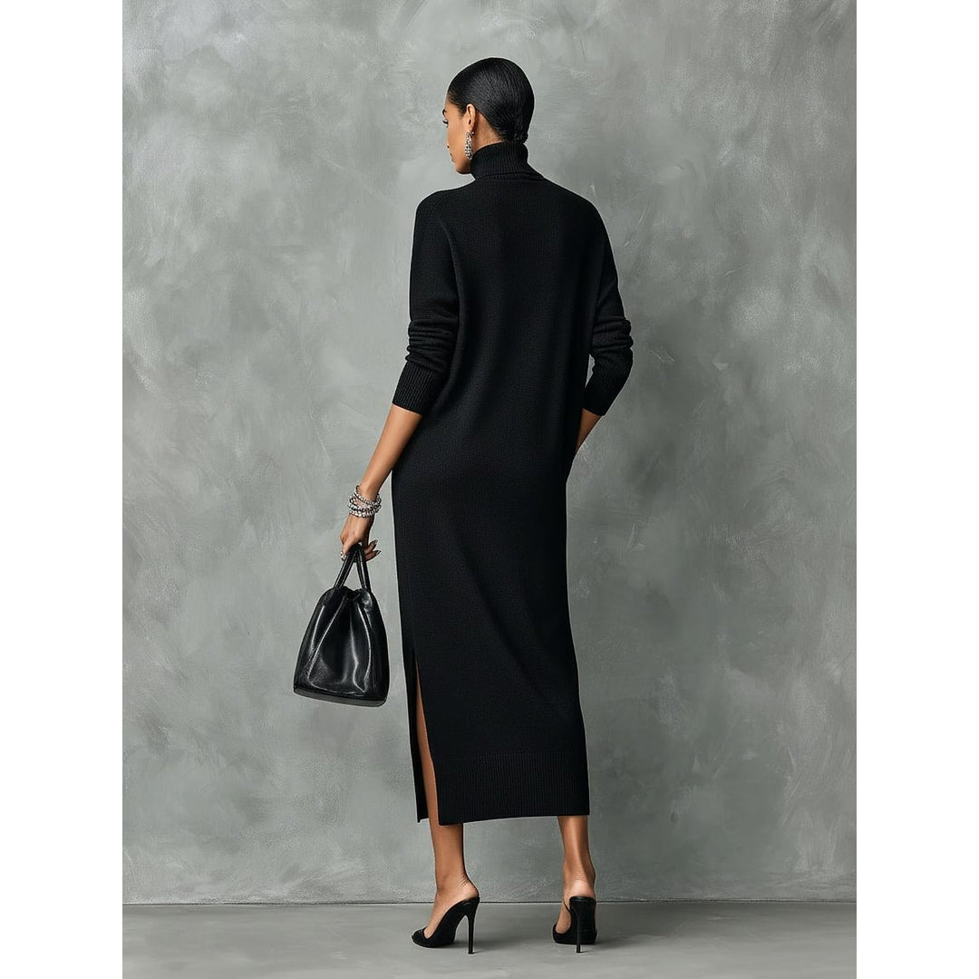 Women's Turtleneck Dress, back view