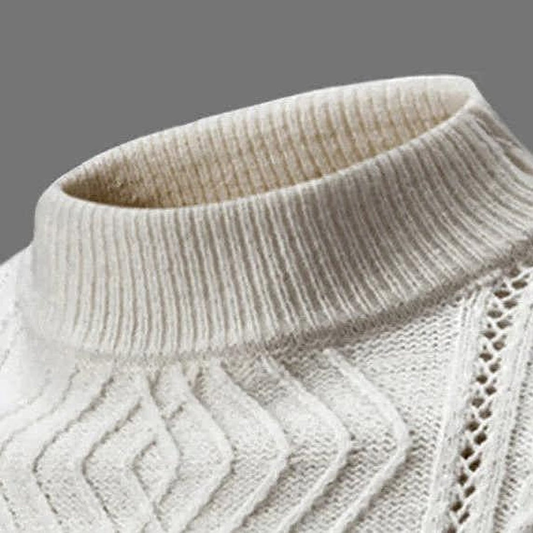 Men's Cable Knit Sweater, detail view