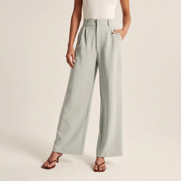 Women's Straight Leg Pants in Cream, front view